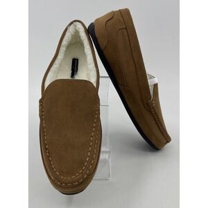 NWOT Banana Republic Faux Suede Moccasin Slippers Faux Fur Lined  Women's XL